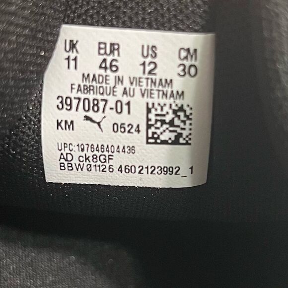 Puma Zip C Sneaker Men’s 12 Black Athletic Lightweight Mesh Lace-Up Running NWOB - Picture 11 of 13